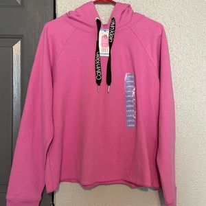 pink calvin klein sweatshirt fits as small